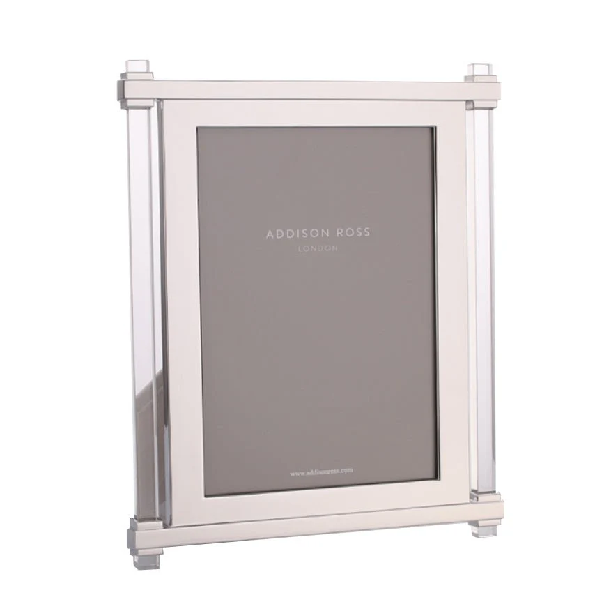 Acrylic & Silver Pillar Photo Frame