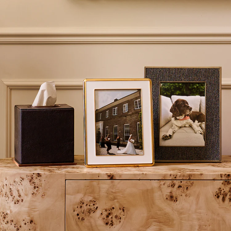 Anthracite Faux Shagreen Tissue Box - Image 2
