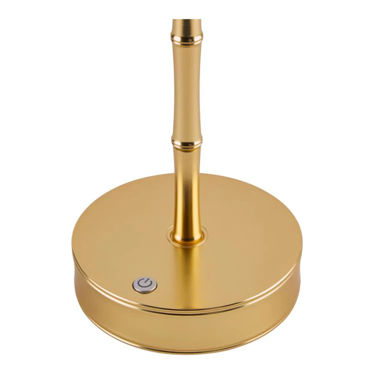Bamboo Lamp Base Gold 25cm - Image 2