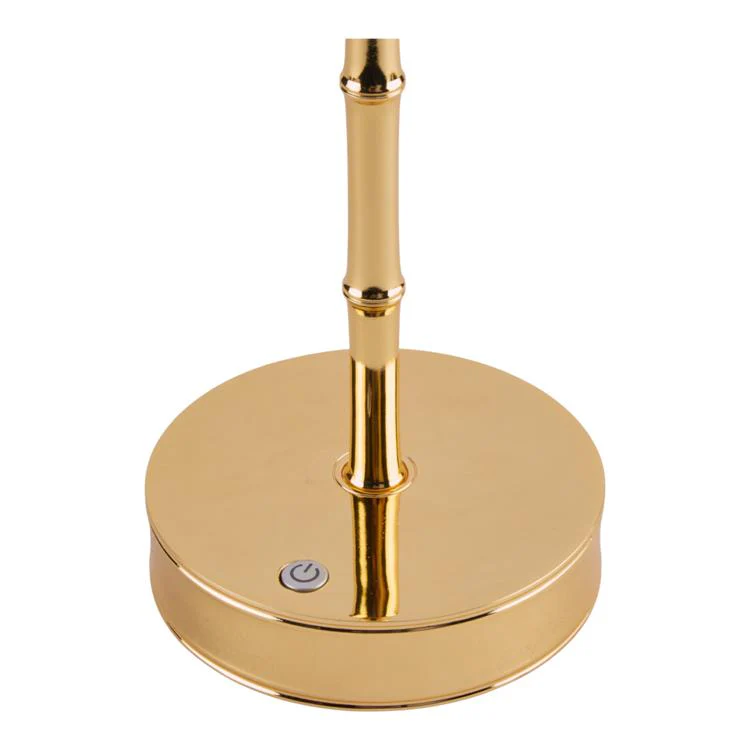 Bamboo Lamp Base Gold 30cm - Image 2