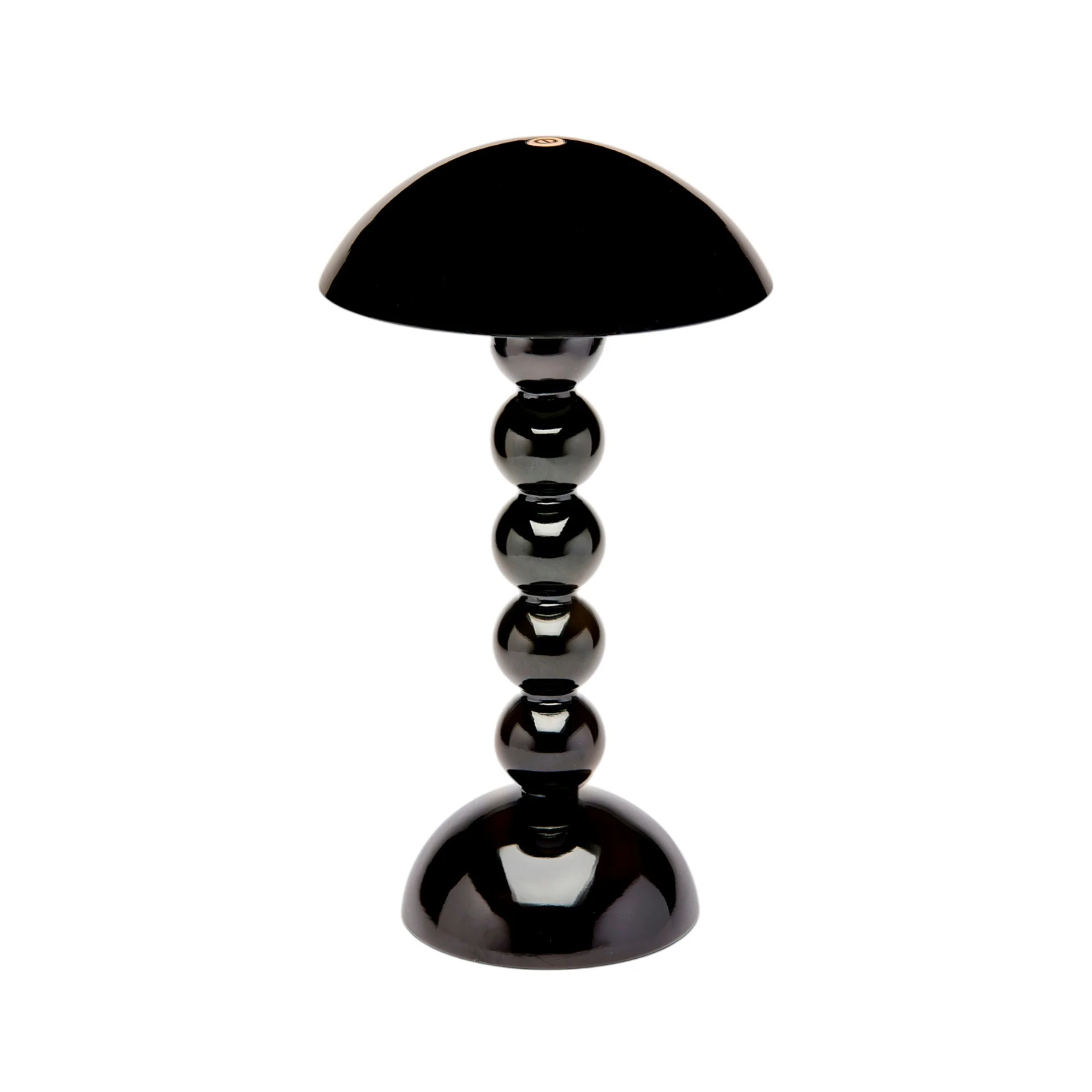 Black Lacquer Rechargeable Bobbin LED Lamp