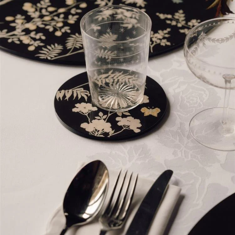 Black Chinoiserie Coasters - Set of 4 - Limited Edition - Image 2