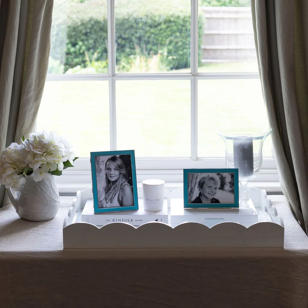 Aqua Blue Enamel & Silver Frame - Image 3
