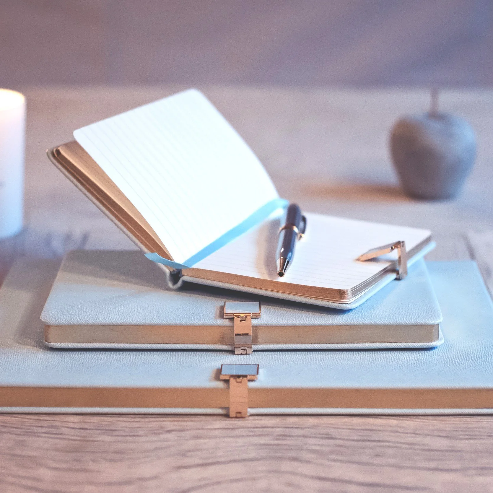 Blue & Gold A6 Notebook - Image 3