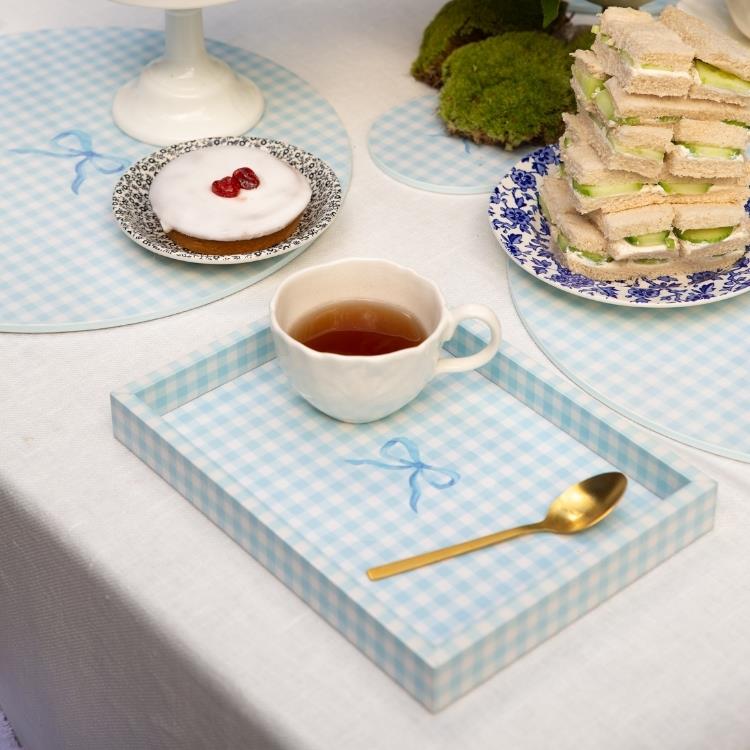 Blue Small Gingham Tray - Image 2