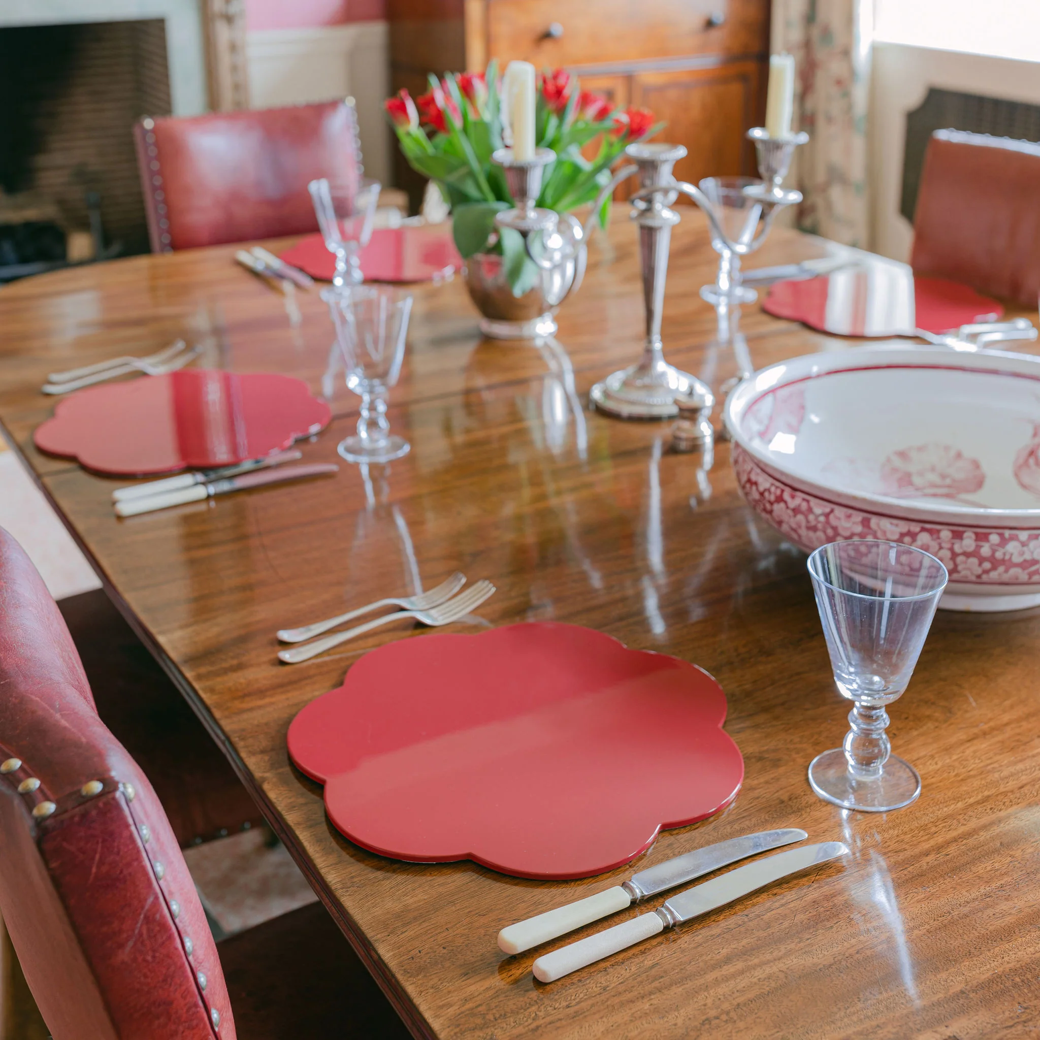 Burgundy Lacquer Placemats – Set of 4 - Image 3