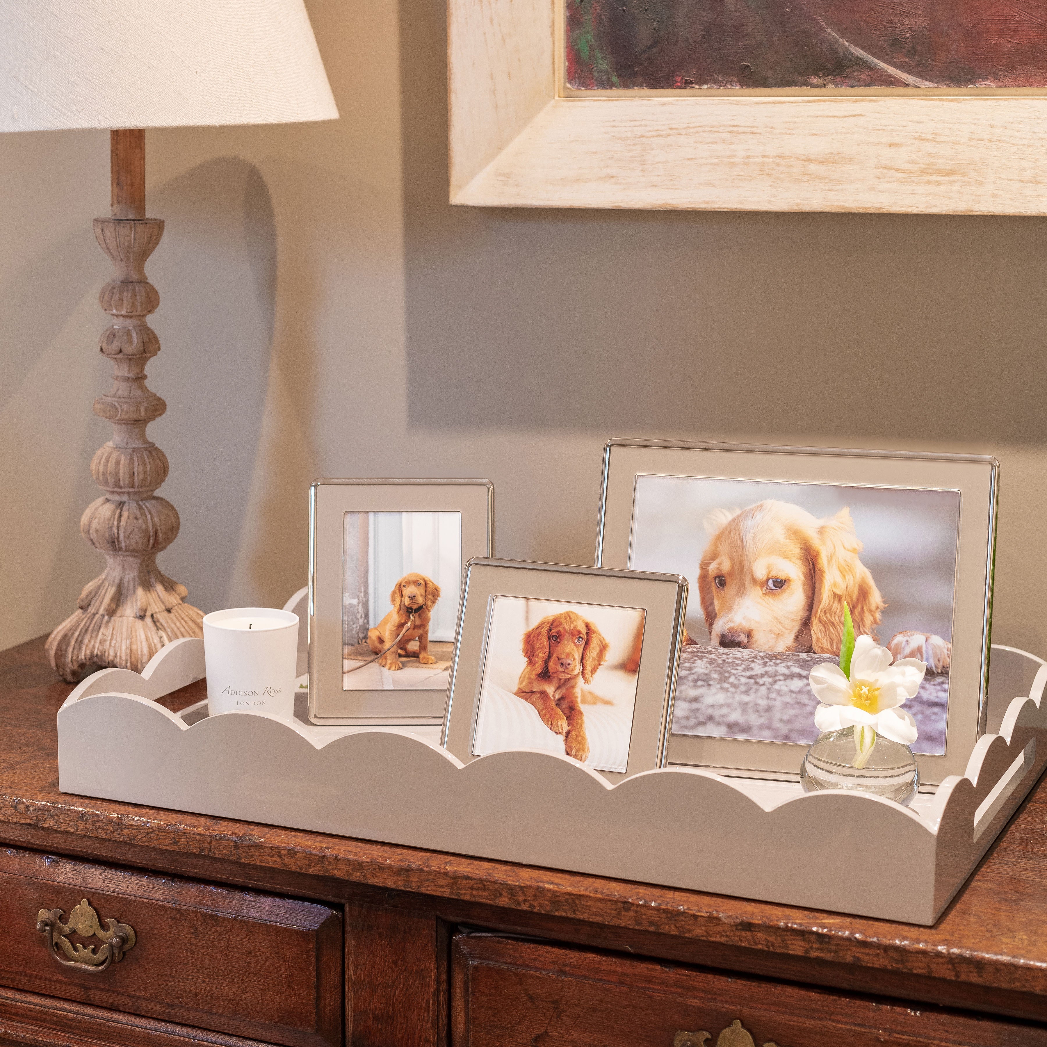 Chiffon Enamel & Silver Curve Frame - Image 2