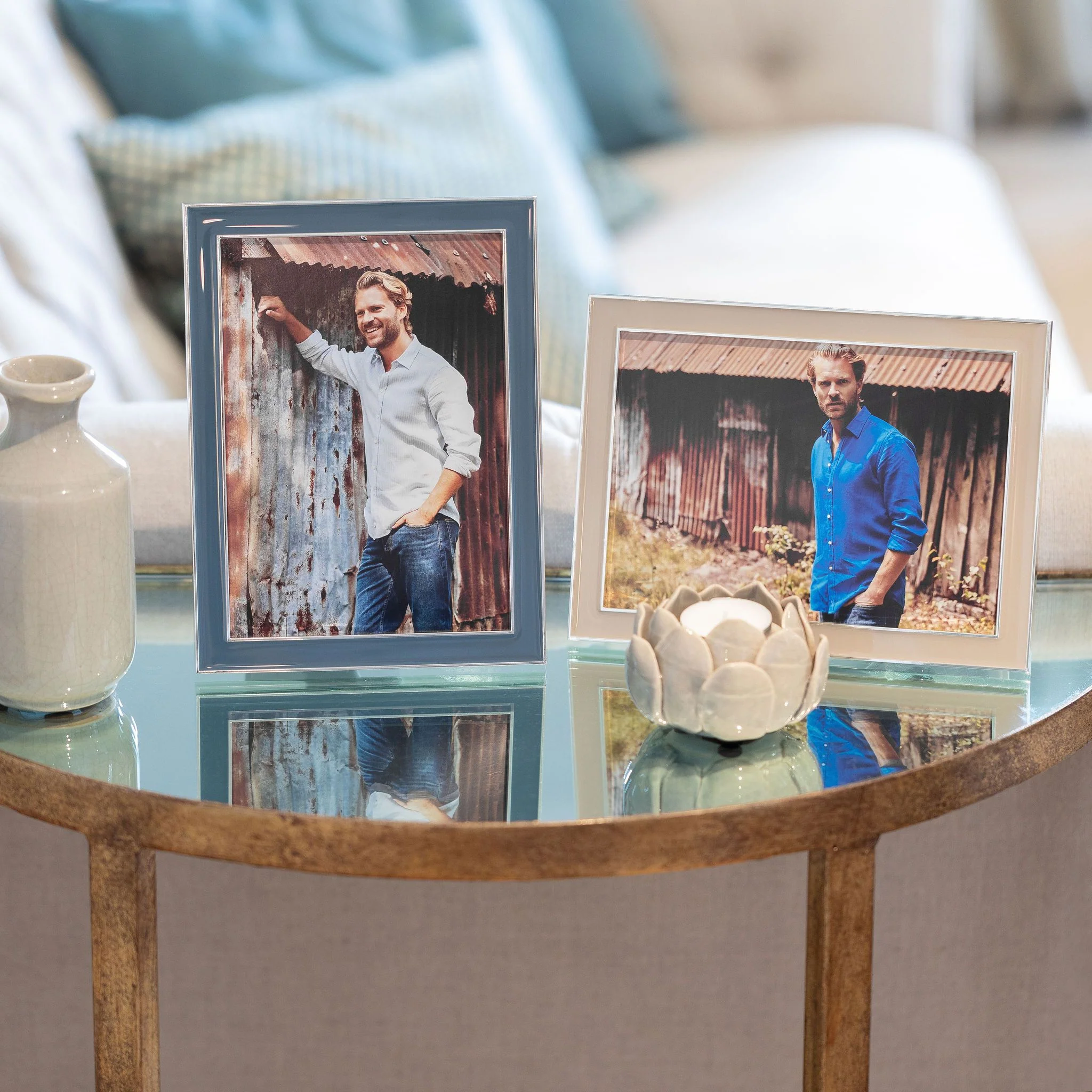 Denim Enamel & Silver Frame - Image 3