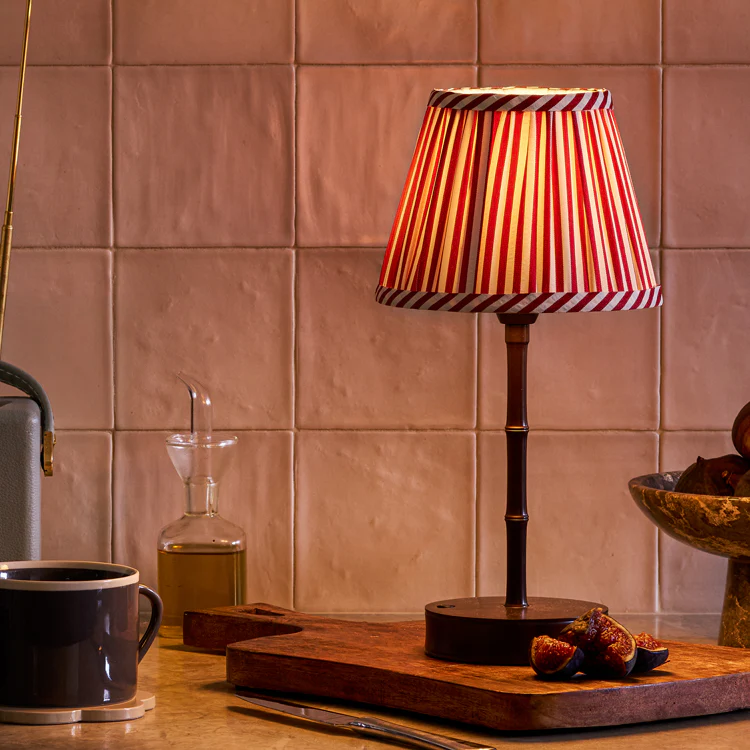 Red Striped Lampshade - 16cm - Image 4