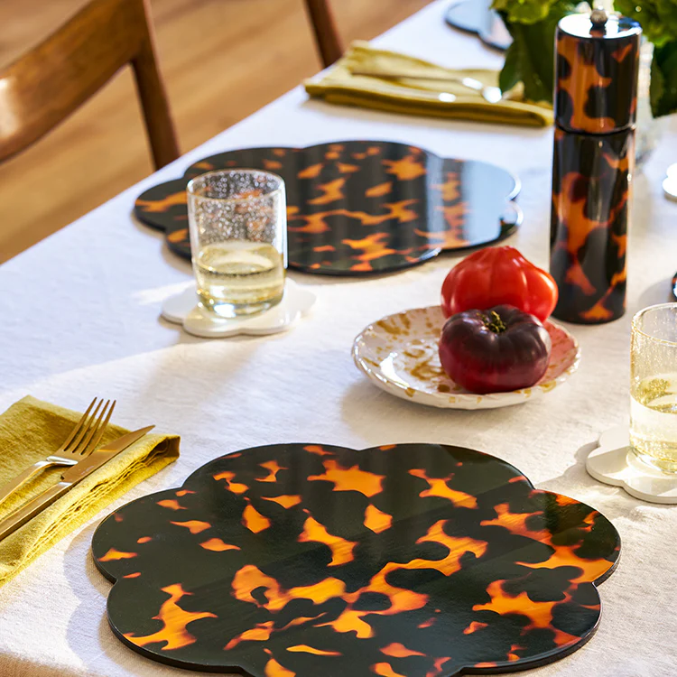 Faux Tortoiseshell Placemats - Set of 4 - Image 3