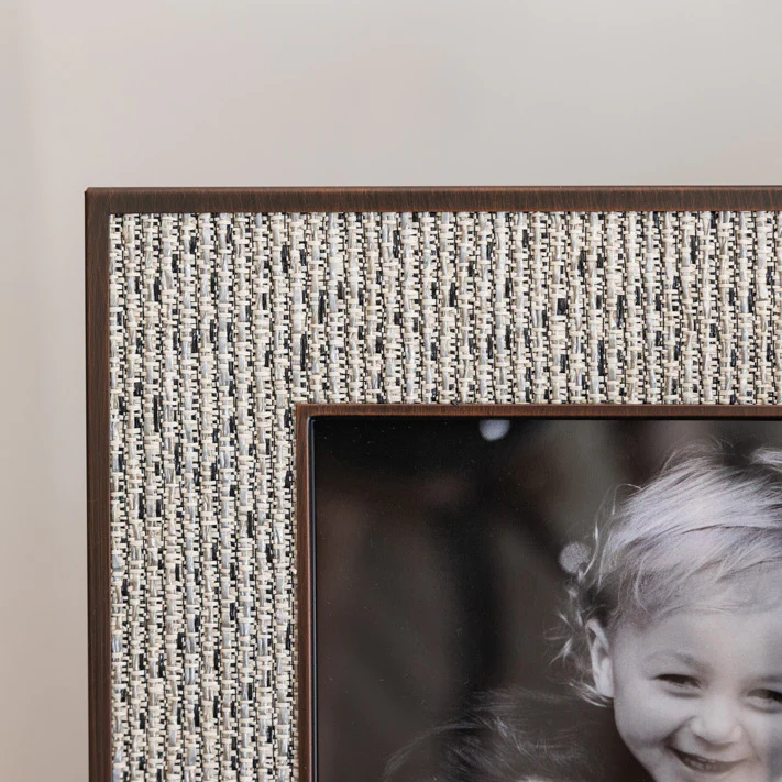 Grey Tweed Rattan Frame - Image 3