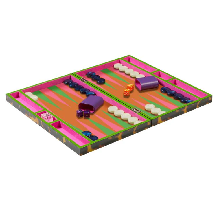 Tortoiseshell Lacquer Backgammon Set - Image 5