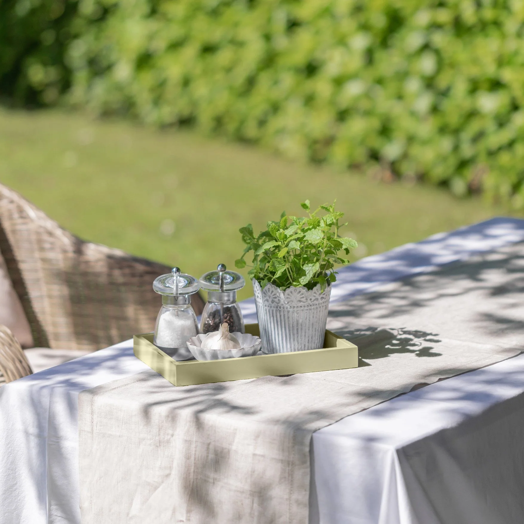 Chiffon Grey Small Lacquered Tray - Image 4
