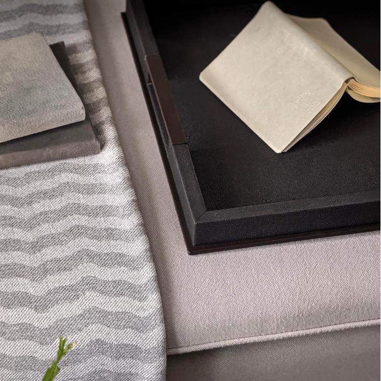 Large Anthracite Shagreen Tray - Image 2