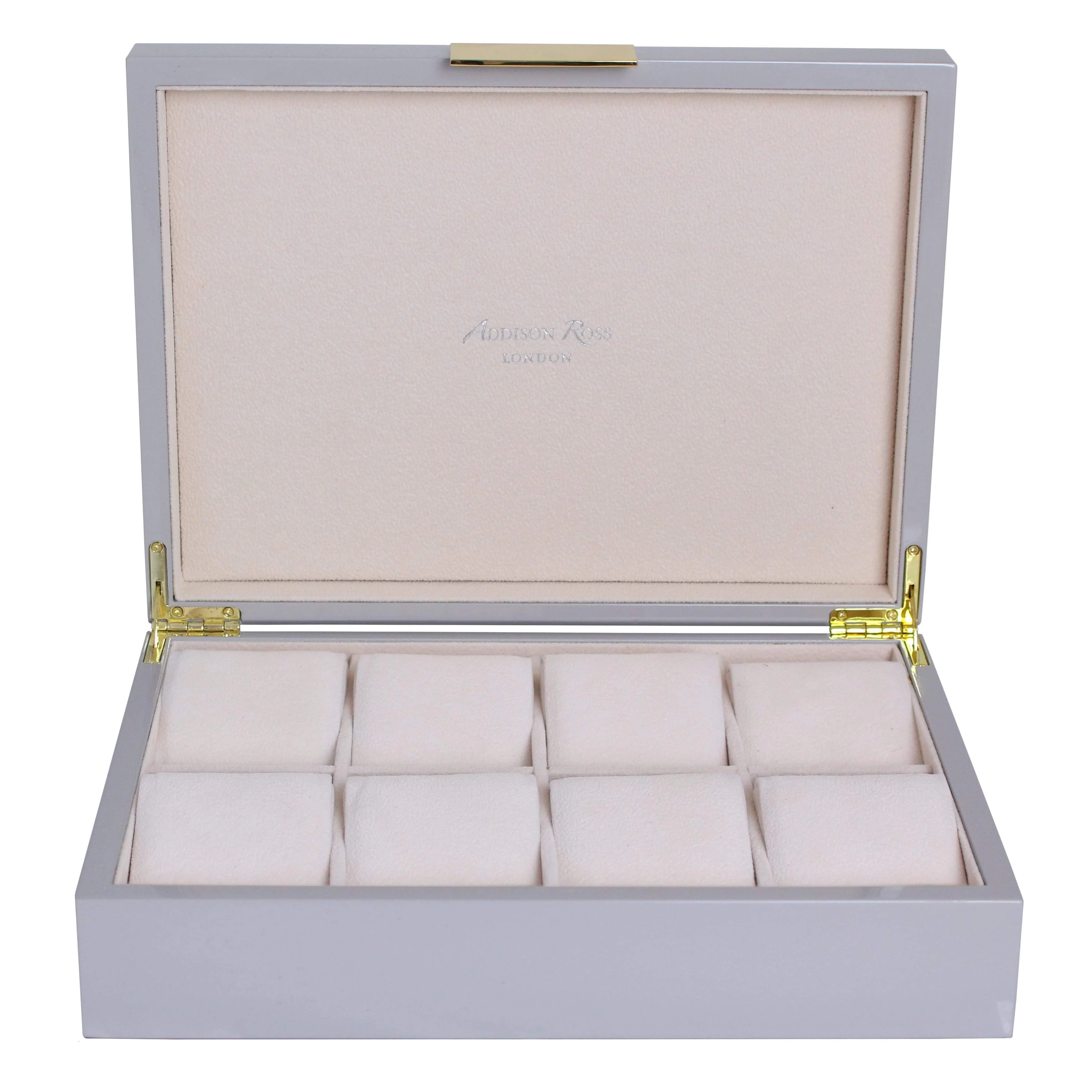Large Chiffon Grey & Gold Watch Box