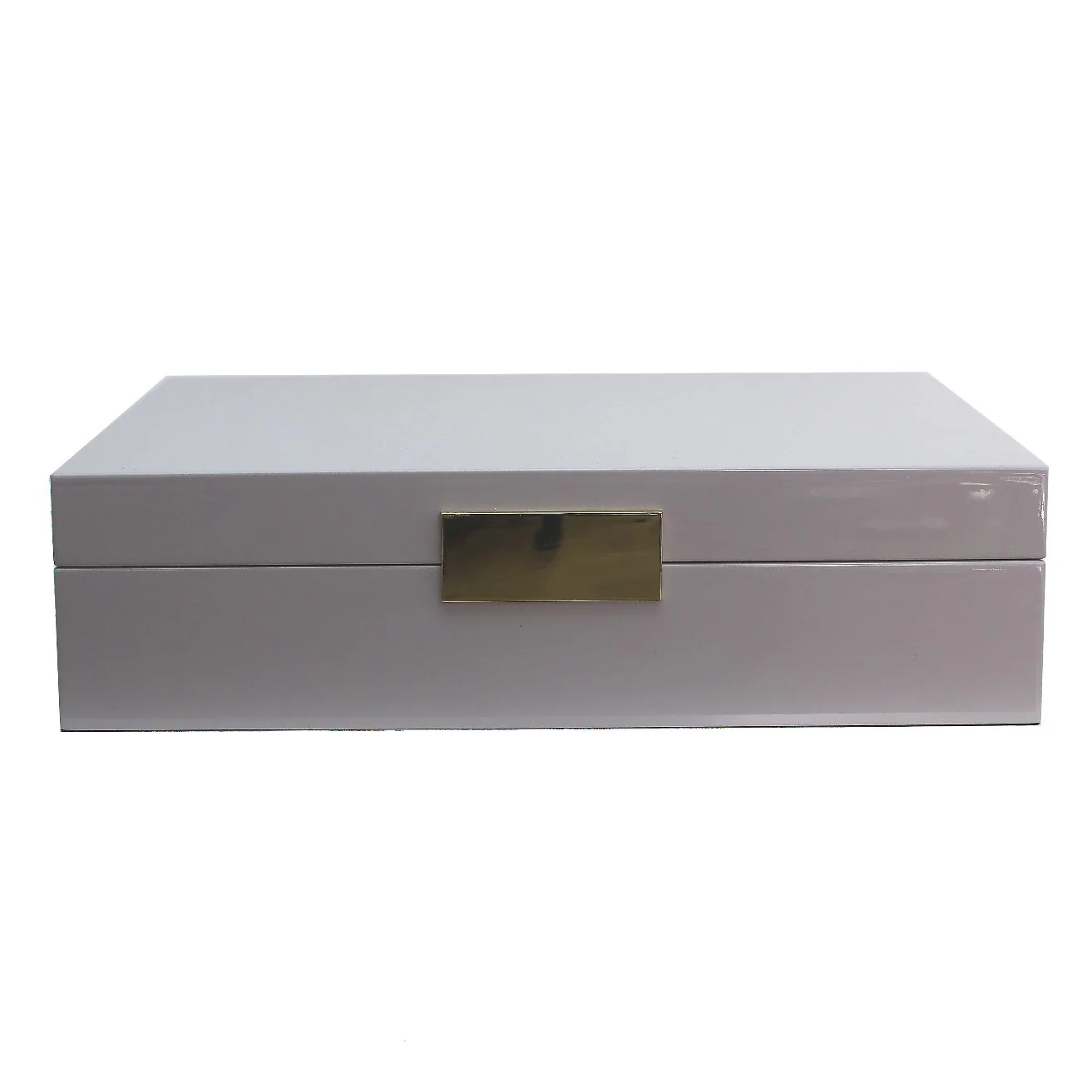Large Chiffon Grey & Gold Watch Box - Image 2