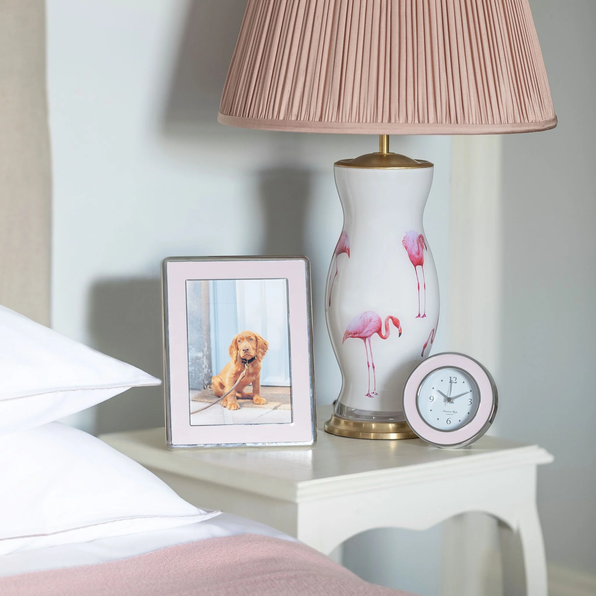 Light Pink & Silver Silent Alarm Clock - Image 2
