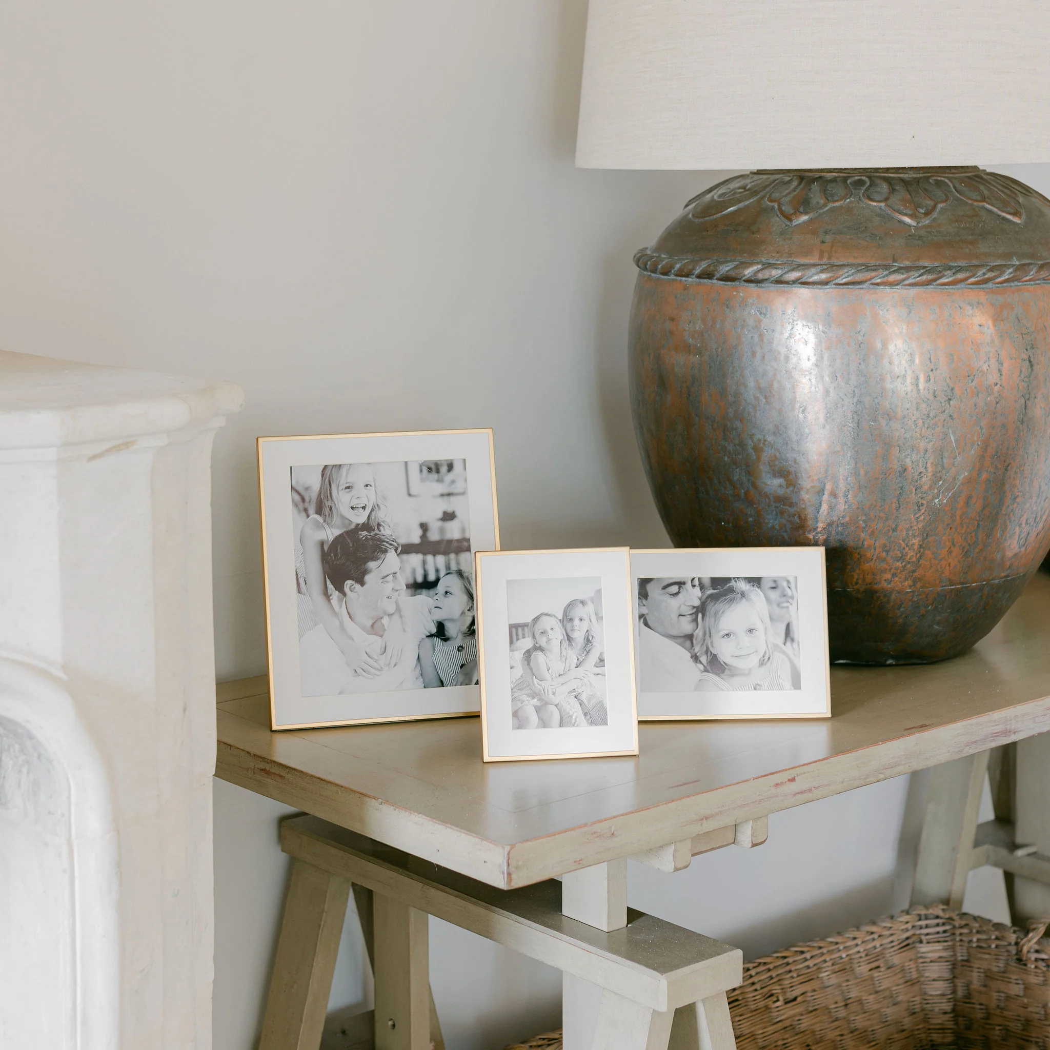 Matte Gold Photo Frame with Mount - Image 2
