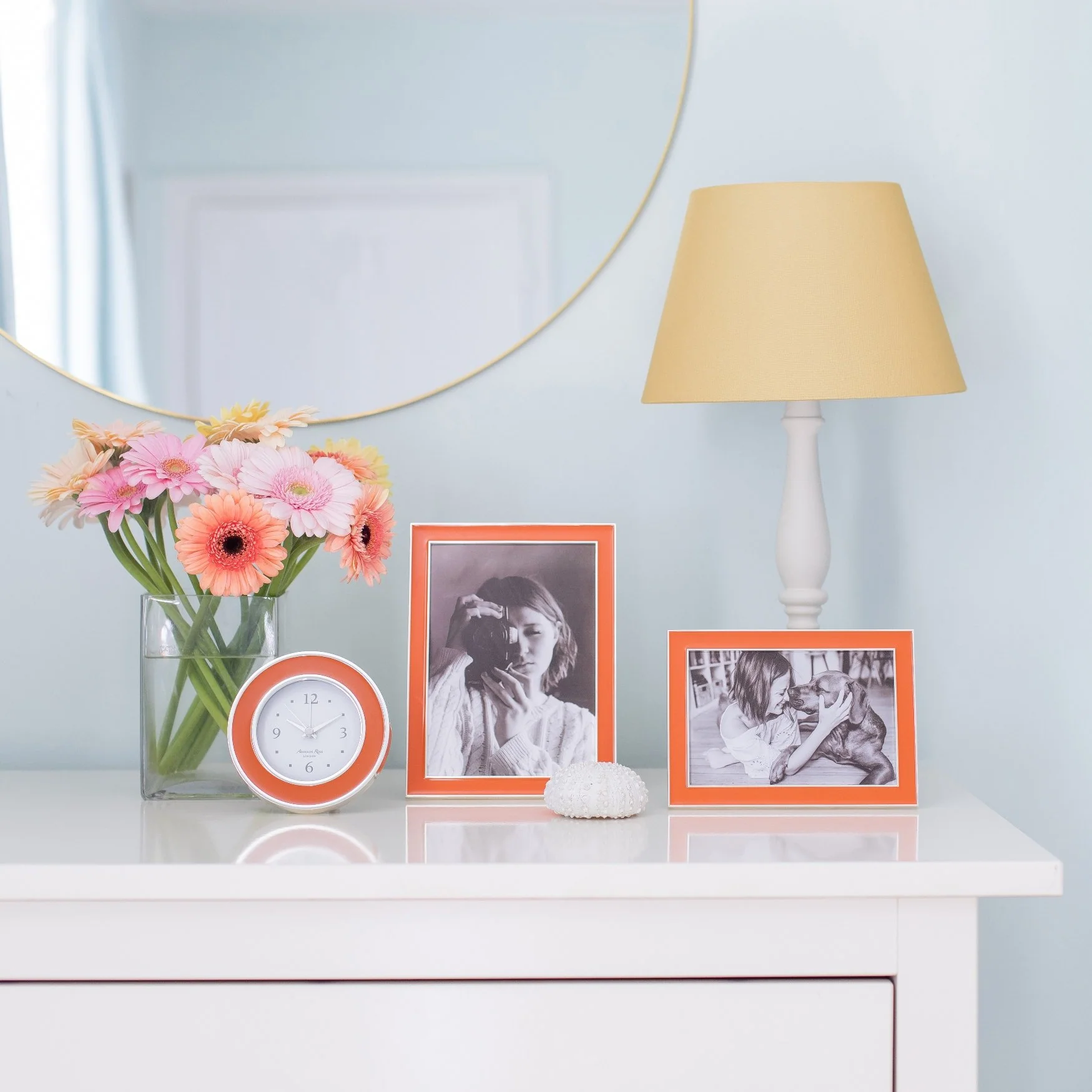 Orange Enamel & Silver Frame - Image 3