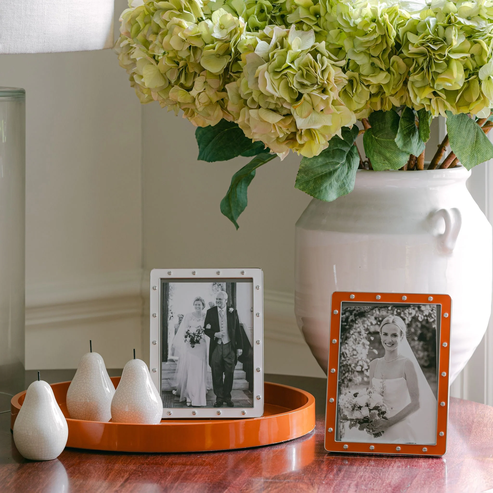 Orange Enamel & Silver Locket Frame - Image 2
