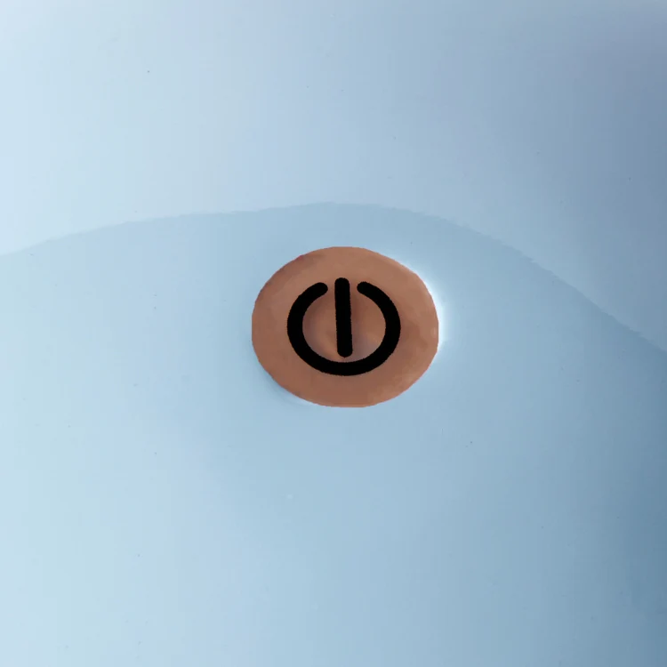 Pale Denim Lacquer Rechargeable Bobbin LED Lamp - Image 4
