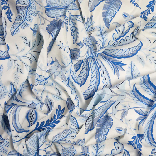 Palm Beach Blue Linen Tablecloth - Image 2