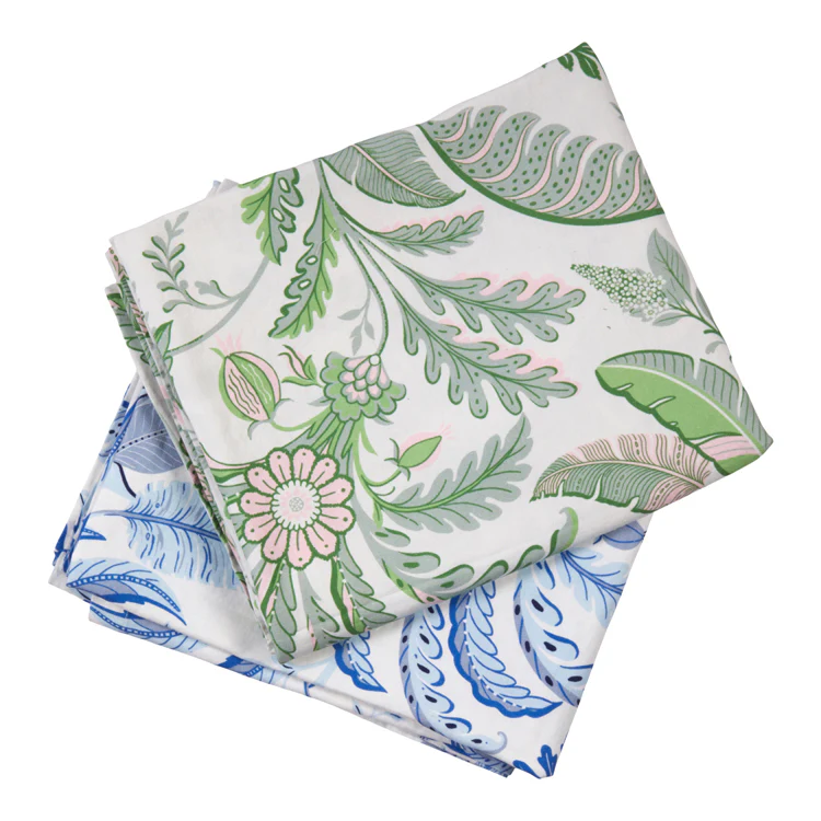 Palm Beach Blue Linen Tablecloth - Image 4
