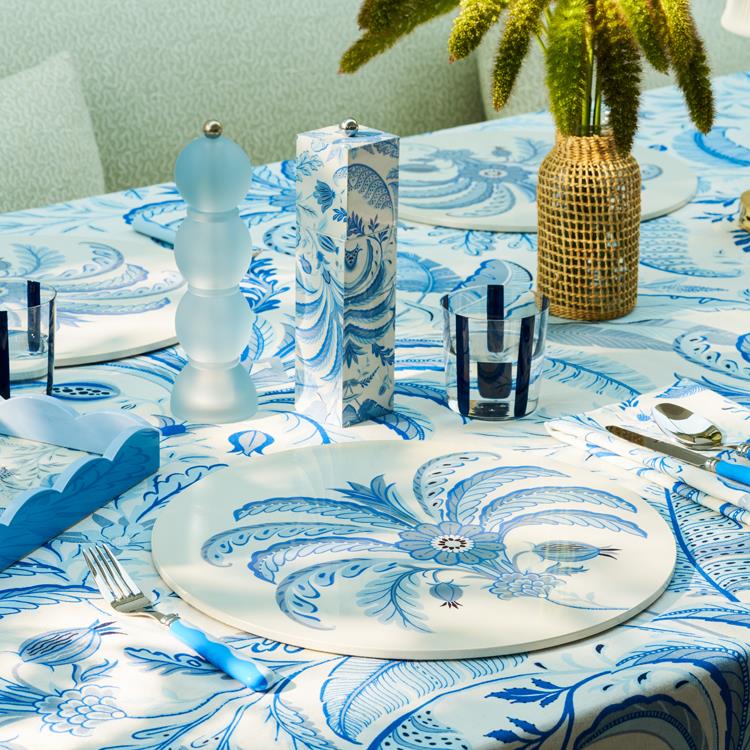 Palm Beach Blue Placemats - Set of 4 - Image 3