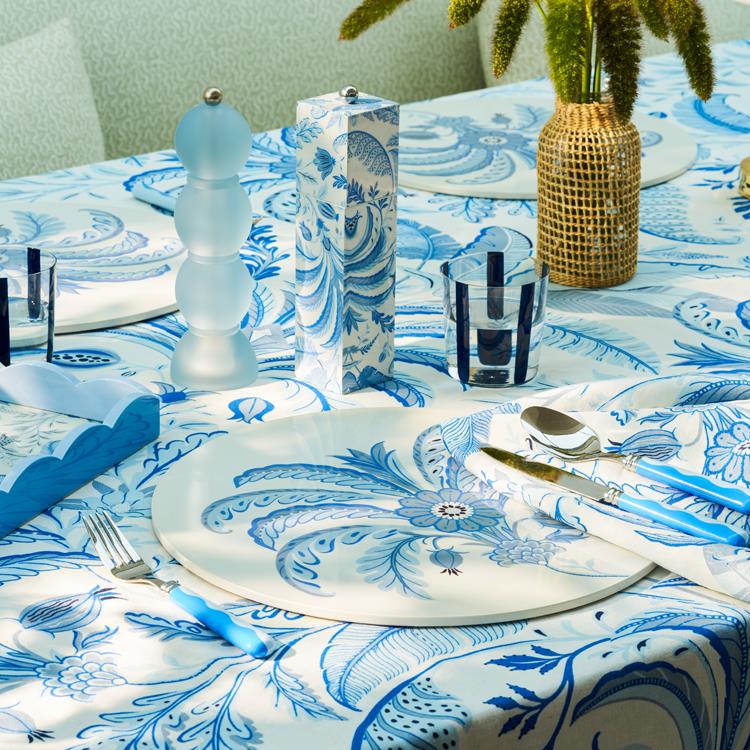 Palm Beach Blue Square Pillar Salt or Pepper Mill - Image 3