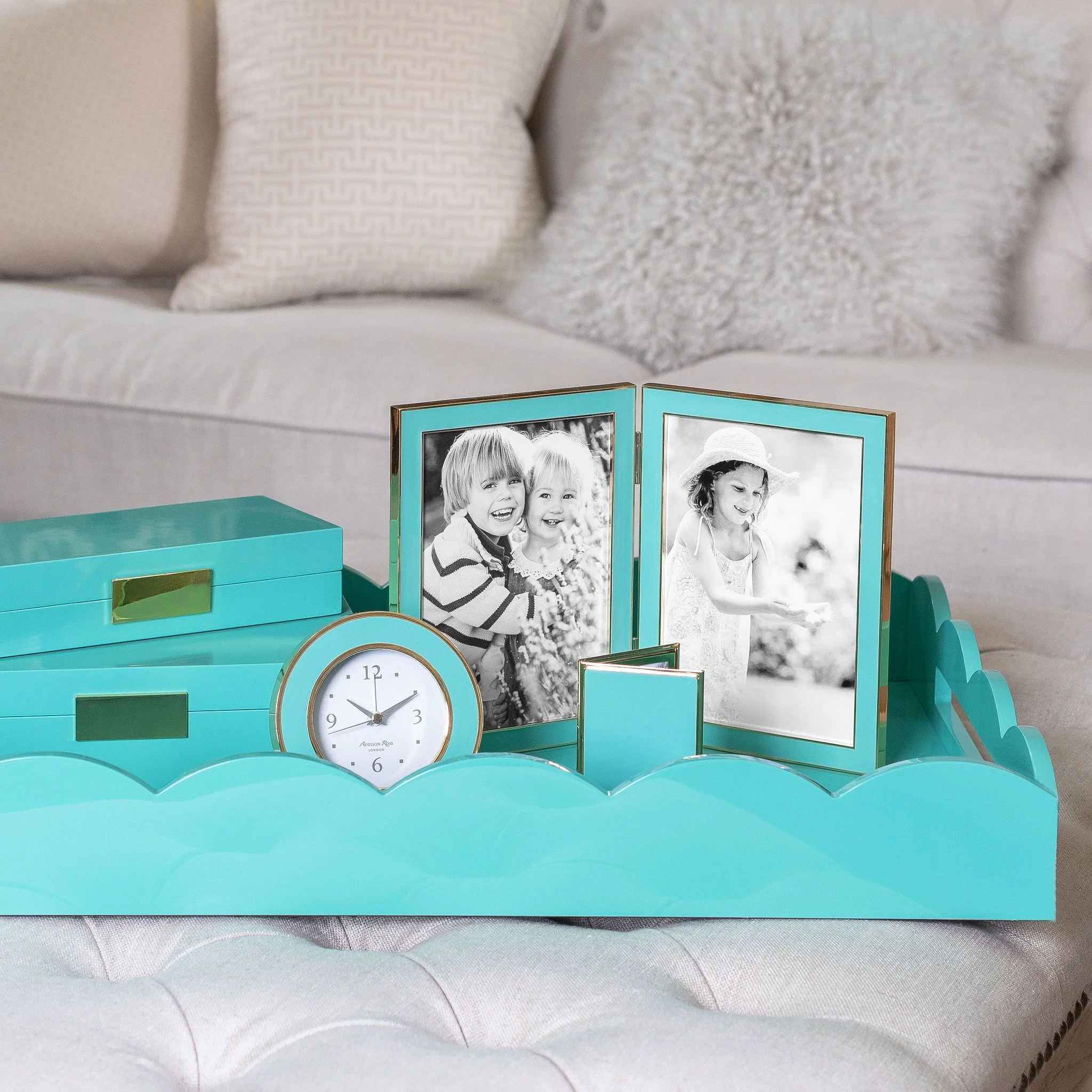 Turquoise Blue & Gold Travel Frame - Image 7