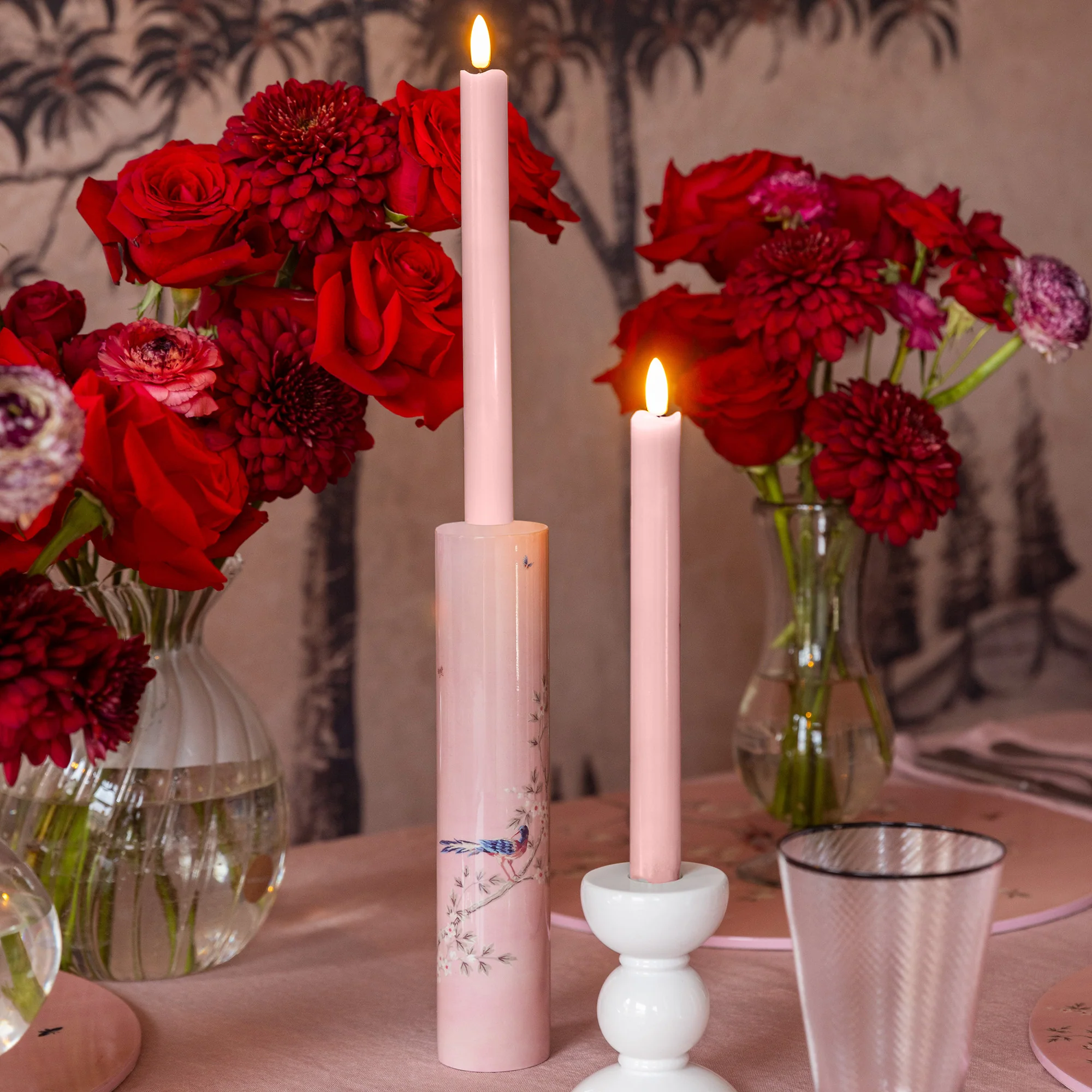 Pink Wax LED Candle - Set of 2 - Image 2