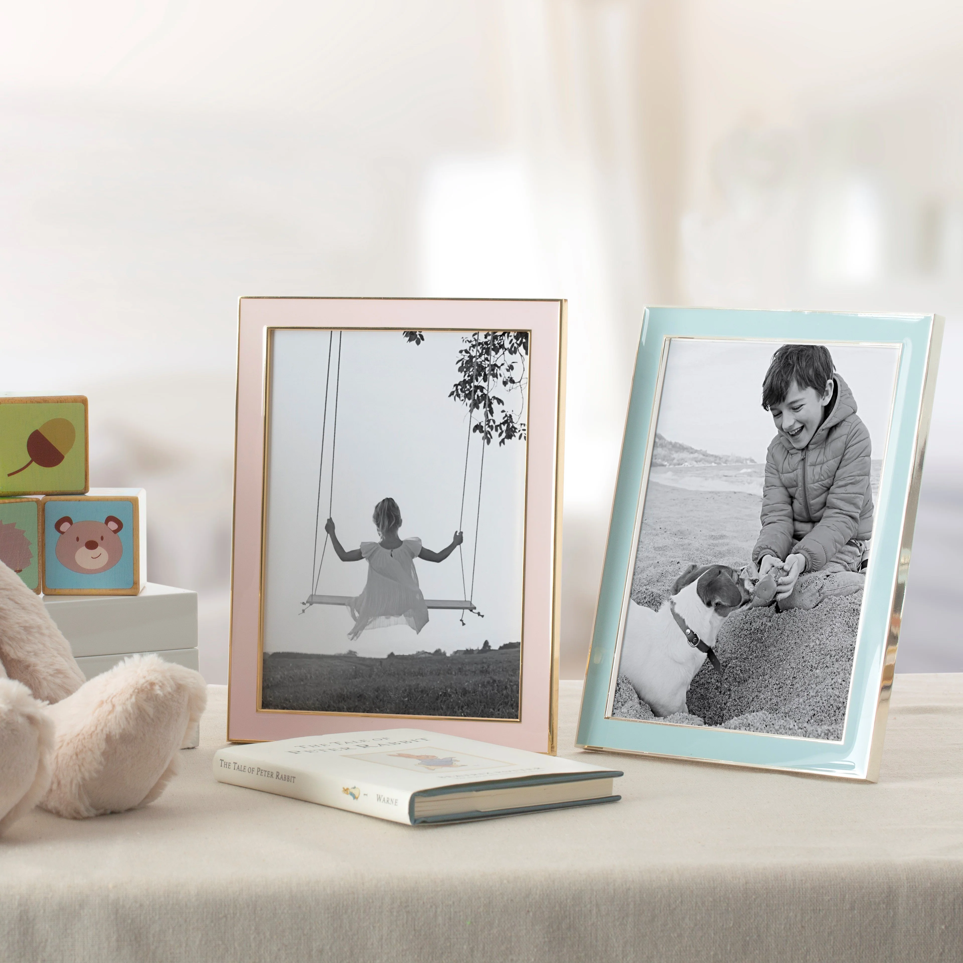 Powder Blue Enamel & Silver Frame - Image 3