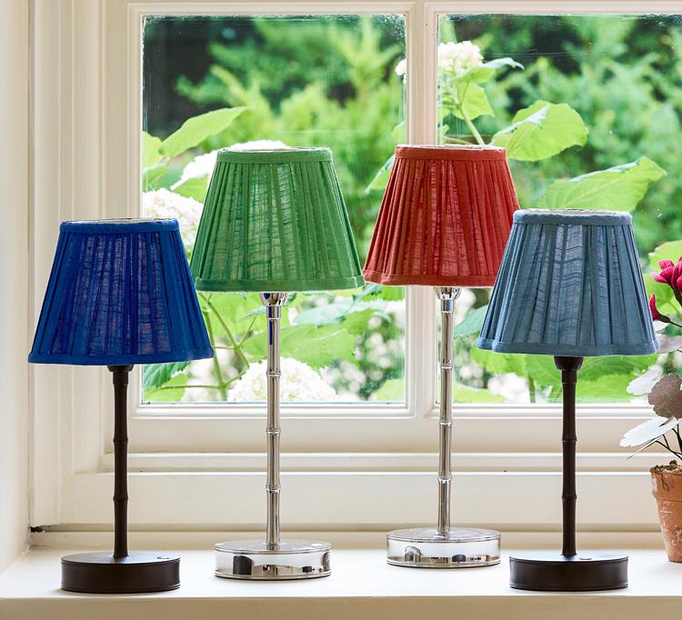 Chambray Blue Scallop Lampshade - 16cm - Image 3