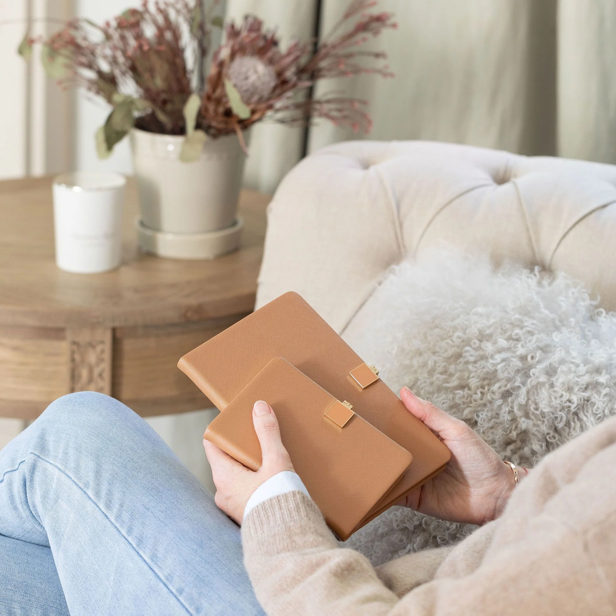 Tan & Gold A6 Notebook - Image 2