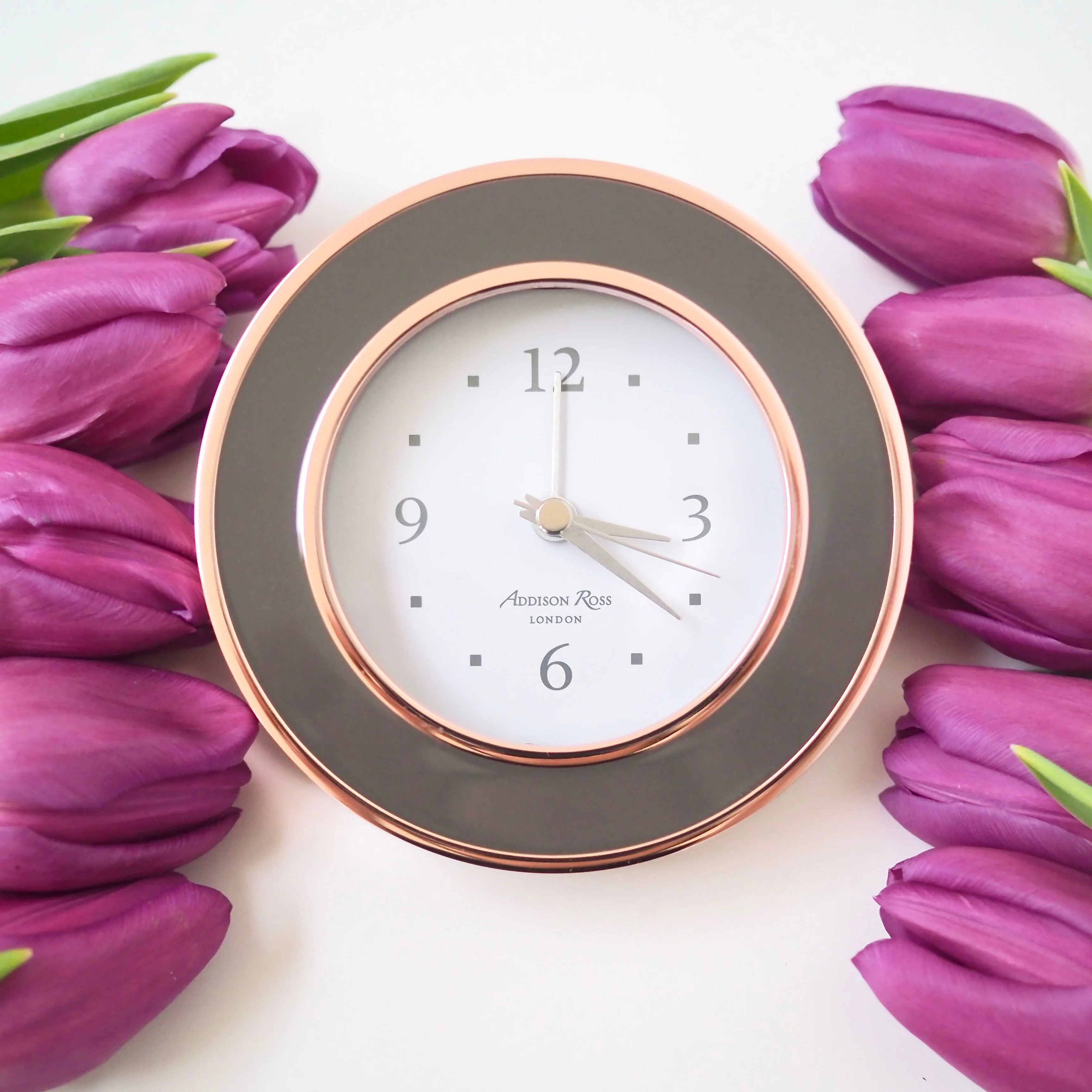Rose Gold & Taupe Alarm Clock - Image 4