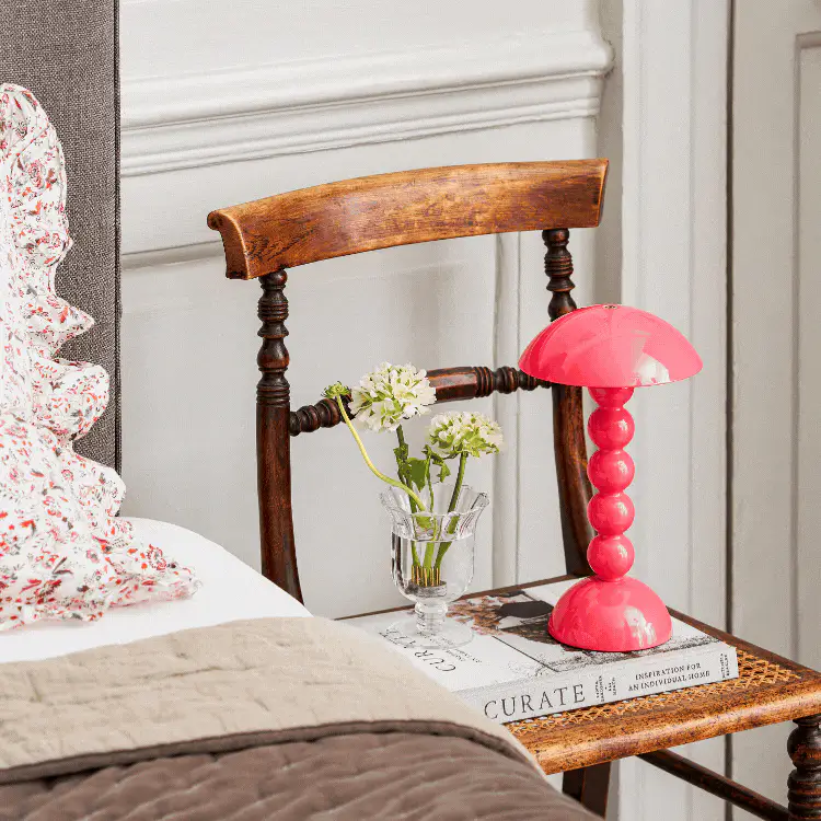 Watermelon Lacquer Rechargeable Bobbin LED Lamp - Image 2