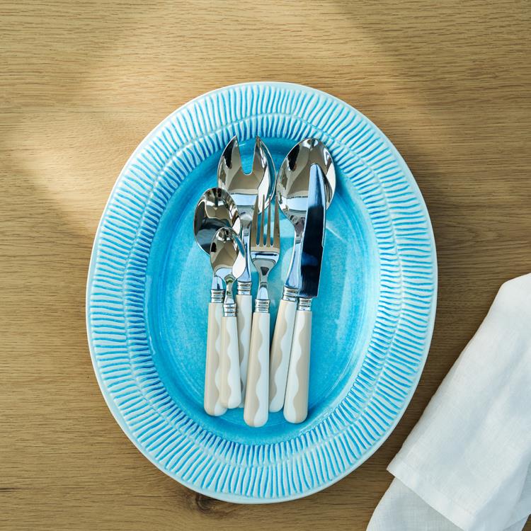Wave Cutlery - Cappuccino & White (16‑Piece Set) - Image 3
