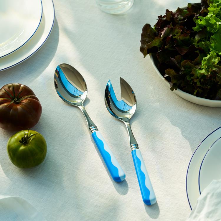 Wave Salad Servers - Periwinkle & Blue (2‑Piece Set) - Image 2