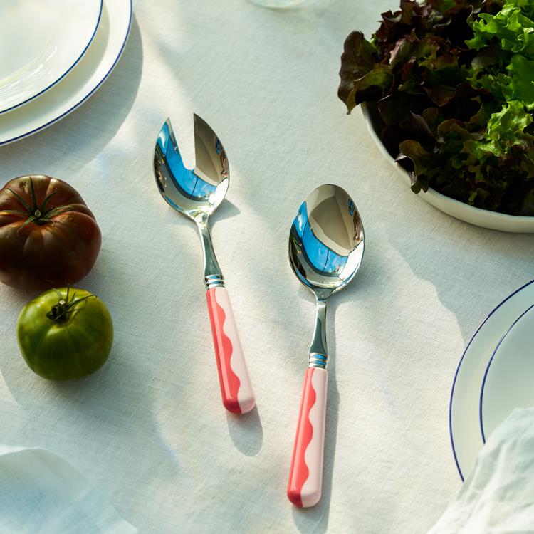 Wave Salad Servers - Watermelon & Pink (2‑Piece Set) - Image 2