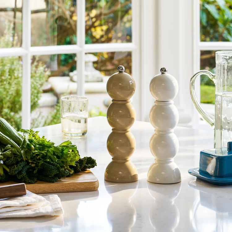 White Bobbin Salt or Pepper Mill - Image 2