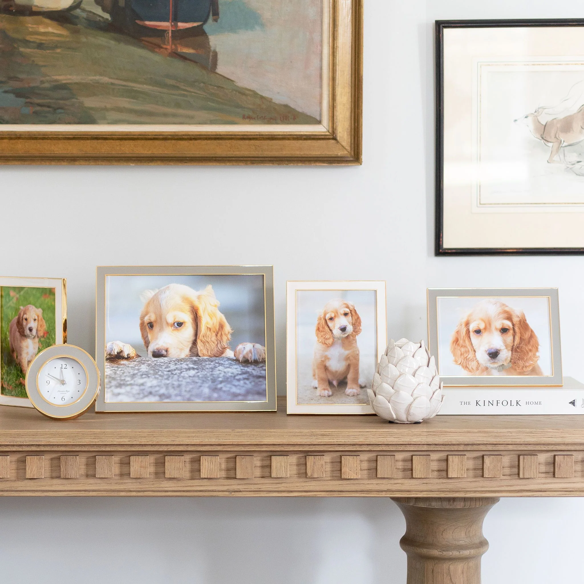 White Enamel & Gold Frame - Image 3