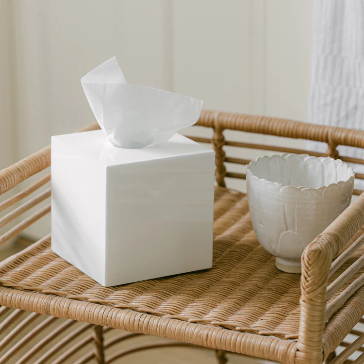 White Square Tissue Box - Image 2