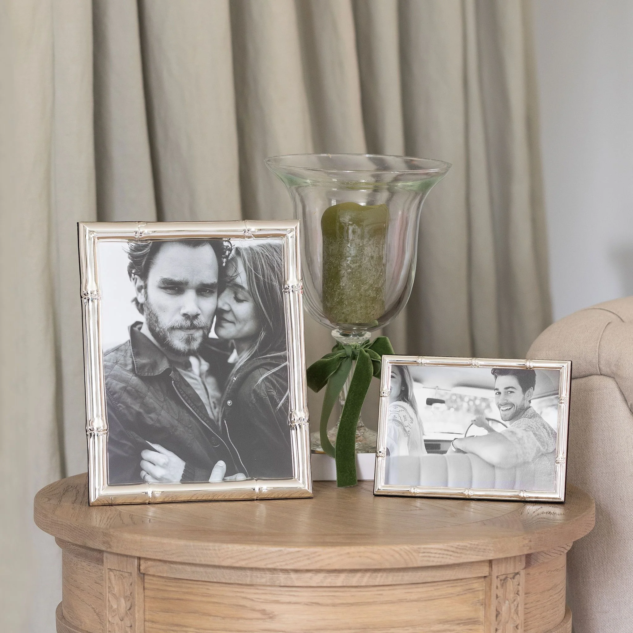 Wide Bamboo Silver Plated Photo Frame - Image 3